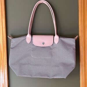Small Longchamp LE PLIAGE Pink Top Handle Bag
